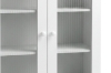 Picture of AVALON 2-Door Ribbed Glass Storage Cabinet with Motion Sensor Lights (23.5"x41")
