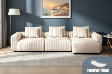 Picture of ROMINA Feather-Filled Modular Sectional Sofa Range  | Water, Oil & Dust Resistant Fabric