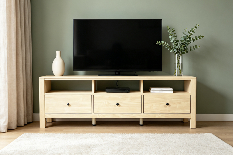 Picture of YORU 59" 3-Drawer TV Stand