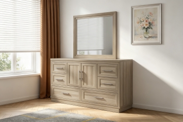 Picture of ELBRIM 6-Drawer Dresser with Mirror