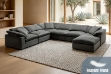 Picture of FEATHERSTONE Feather Filled Modular Sofa Range | Water, Oil & Dust Resistant Fabric (Grey)