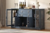 Picture of VANTA 4-Door 2-Drawer Storage Cabinet/Buffet with LED Lighting (Blue)