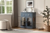 Picture of VANTA 2-Door 1-Drawer Storage Cabinet with LED Lighting (Blue)