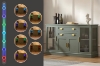 Picture of MIREL 4-Door 2-Drawer Storage Cabinet/Buffet with LED Lighting (Green)