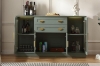 Picture of MIREL 4-Door 2-Drawer Storage Cabinet/Buffet with LED Lighting (Green)