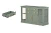 Picture of MIREL 4-Door 2-Drawer Storage Cabinet/Buffet with LED Lighting (Green)