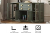 Picture of MIREL 4-Door 2-Drawer Storage Cabinet/Buffet with LED Lighting (Green)
