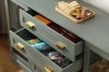 Picture of MIREL 4-Door 2-Drawer Storage Cabinet/Buffet with LED Lighting (Green)