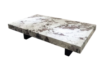 Picture of [FLOOR MODEL CLEARANCE] LUCIANO 140 Microcrystalline Stone Top Coffee Table (Light)