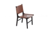 Picture of [FLOOR MODEL CLEARANCE] EUROPA Solid Teak Wood Chair (Genuine Cowhide) 