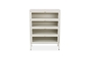 Picture of [FLOOR MODEL CLEARANCE] STARK Steel Frame 4-Door Glass Shoe Cabinet (Cream)