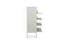Picture of [FLOOR MODEL CLEARANCE] STARK Steel Frame 4-Door Glass Shoe Cabinet (Cream)