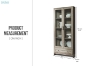 Picture of [FLOOR MODEL CLEARANCE] OTLEY Accent Corner Display Cabinet (Gray) 