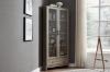 Picture of [FLOOR MODEL CLEARANCE] OTLEY Accent Corner Display Cabinet (Gray) 