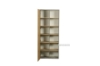 Picture of [FLOOR MODEL CLEARANCE] MORENA 1-Door Bookcase with 12 Shelves (Cement and Natural Oak Color)