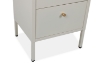 Picture of [FLOOR MODEL CLEARANCE] STARK Steel Frame 1-Door 2-Drawer Accent Glass Display Cabinet (Cream) 