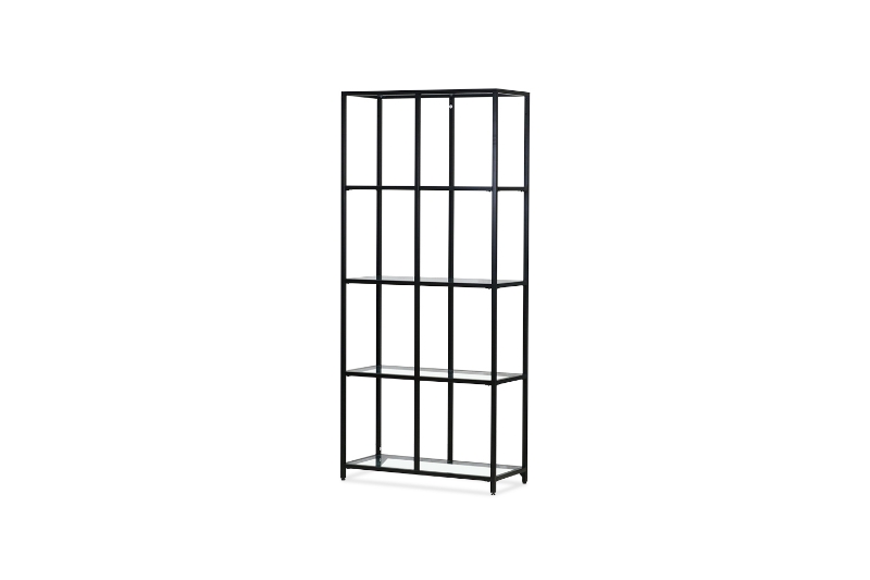 Picture of [FLOOR MODEL CLEARANCE]STARK Steel Frame 70.8"x31.4" Glass Display Shelf (Black) 