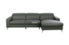 Picture of [FLOOR MODEL CLEARANCE]CHERADI Sectional Sofa in 100% Top Leather (Grey) - Facing Left 