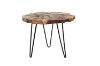 Picture of 659-035 NATURA Solid Teak Wood Freeform Side Table with Icy Glass Inlay