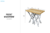 Picture of NATURA Teak Wood Rectangle Side Table
