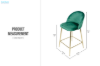 Picture of LUMI Bar Chair with Footrest - 2 Chairs in 1 Carton