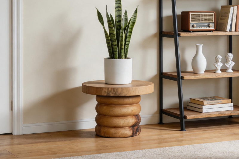 Picture of STRUGLE Mungur Wood Plant Stand (Natural)