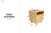 Picture of LINEA 2-Drawer Nightstand with Charging Station (Natural)