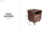 Picture of LINEA 2-Drawer Nightstand with Charging Station (Brown)