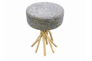 Picture of LIBERTE D14.5" Twig Wood Side Table with Raffia
