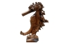 Picture of 659-002 Large Teak Wood Seahorse Sculpture (14.5"x5.5"x27.5")