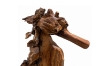 Picture of 659-002 Large Teak Wood Seahorse Sculpture (14.5"x5.5"x27.5")
