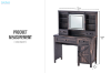 Picture of ASHBURY Dressing Table with Sliding LED Mirror
