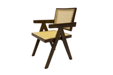 Picture of CHANDIGARH Solid Wood Replica Armchair (Walnut)