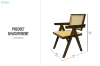 Picture of CHANDIGARH Solid Wood Replica Armchair (Walnut) - Each