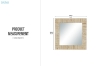Picture of WALTER Square Acacia Wood Wall Mirror with Coconut Chip Inlay (34.5"x34.5")