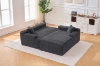 Picture of ASHFORD Fabric Sectional Compressed Sofa (Grey)