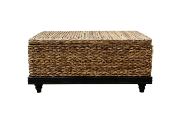 Picture of DALIRIN Acacia Wood Storage Coffee Table/Blanket Box with Celeste Weave 