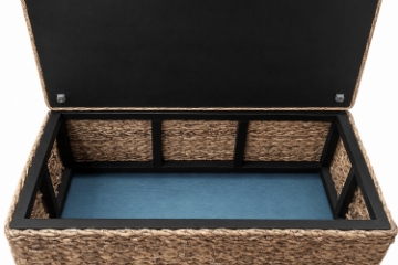 Picture of DALIRIN Acacia Wood Storage Coffee Table/Blanket Box with Celeste Weave 