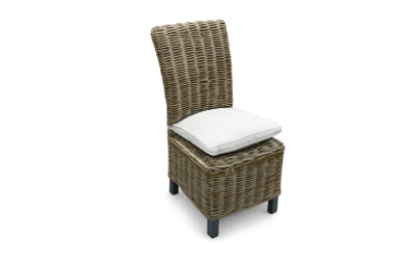 Picture of SAMURAI Acacia Wood Dining Chair with Full Grey Kubu Original Weave