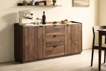 Picture of MERRINA 63" 2-Door 3-Drawer Storage Cabinet/Sideboard with Sintered Stone Top