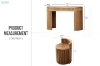 Picture of RILMOND 47" Reclaimed Pine Wood Desk and Barrel Stool Set