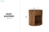 Picture of RILMOND Reclaimed Pine Wood Oval Nightstand with Open Shelf