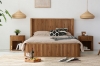 Picture of RILMOND Reclaimed Pine Wood Oval Nightstand with Open Shelf