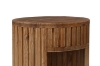 Picture of RILMOND Reclaimed Pine Wood Oval Nightstand with Open Shelf