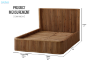 Picture of RILMOND Reclaimed Pine Wood Bed Frame in Queen/Eastern King Size