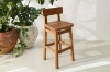 Picture of COMER Reclaimed Pine Wood Bar Chair with Footrest