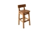Picture of COMER Reclaimed Pine Wood Bar Chair with Footrest