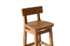 Picture of COMER Reclaimed Pine Wood Bar Chair with Footrest