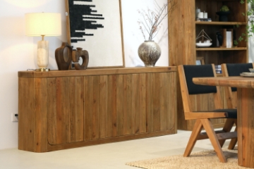 Picture of LUMBER 4-Door Reclaimed Pine Wood Buffet/Sideboard
