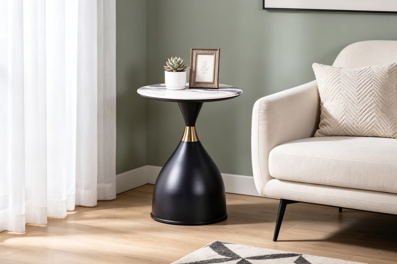 Picture of VALE D19.5" Sintered Stone Top Side Table